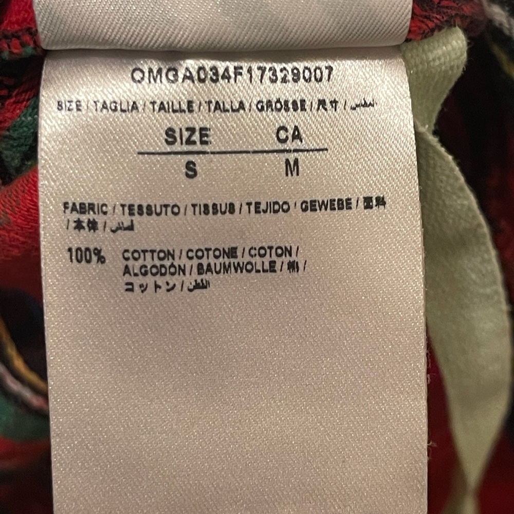 Off White Button Up Distressed Flannel Shirts Siz… - image 6